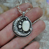 PENDANT, Star Gazing Oracle, Opal, Sterling and Fine Silver