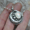 PENDANT, Star Gazing Oracle, Opal, Sterling and Fine Silver