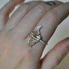 Size 11, Moon Empress, Natural Imperial Topaz, Sterling and Fine Silver and Brass