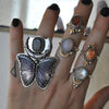 Size 7, Safe Passage, Amethyst, Sapphire, Sterling and Fine Silver