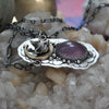 Pendant, Dreaming Cat, Purple Chalcedony