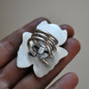 Size 7, Safe Passage, Amethyst, Sapphire, Sterling and Fine Silver