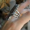Size 7, Safe Passage, Amethyst, Sapphire, Sterling and Fine Silver