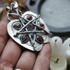 Pendant, Sacred Apple, Garnet and Spinel
