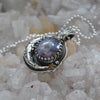 PENDANT, Star Gazing Oracle, Star Sapphire, Sterling and Fine Silver