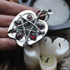 Pendant, Sacred Apple, Garnet and Spinel