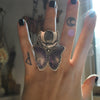 Size 7, Safe Passage, Amethyst, Sapphire, Sterling and Fine Silver