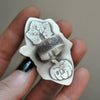 Size 7, Pumpkin Patch, Halloween Ring, Sterling and Fine Silver
