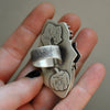 Size 7, Pumpkin Patch, Halloween Ring, Sterling and Fine Silver