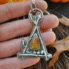 PENDANT, Pumpkin Path, Candy Corn October House
