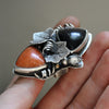 Size 7, Pumpkin Patch, Halloween Ring, Sterling and Fine Silver
