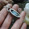 Pendant, Fairy Cat, Aquamarine Fish Offering