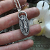 Pendant, Fairy Cat, Ruby Fish Offering