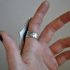Size 7.5-8, Perpetuity, English Barite, Sterling and Fine Silver and Brass