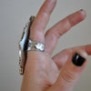 Size 7.5-8, Perpetuity, English Barite, Sterling and Fine Silver and Brass