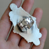 Size 7.5-8, Perpetuity, English Barite, Sterling and Fine Silver and Brass