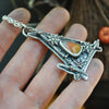 PENDANT, Draped in Webs, Candy Corn October House