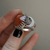 Size 10.5 - Sugar on the Moon - HALLOWEEN EDITION, Confetti Sunstone, Sterling and Fine Silver Ring