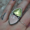 SALE! Size 7.25, Spring Will Come... Citrine & Rose Quartz