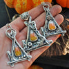 PENDANT, Pumpkin Path, Candy Corn October House