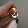 Size 10.5 - Sugar on the Moon - HALLOWEEN EDITION, Confetti Sunstone, Sterling and Fine Silver Ring