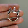 Size 10.5 - Sugar on the Moon - HALLOWEEN EDITION, Confetti Sunstone, Sterling and Fine Silver Ring