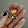 Size 10.5 - Sugar on the Moon - HALLOWEEN EDITION, Confetti Sunstone, Sterling and Fine Silver Ring