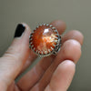 Size 10.5 - Sugar on the Moon - HALLOWEEN EDITION, Confetti Sunstone, Sterling and Fine Silver Ring
