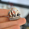 Size 6.5 - Skyscape ring, Star Rutile Lodolite, Sterling and Fine Silver