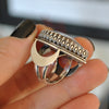Size 6.5 - Skyscape ring, Star Rutile Lodolite, Sterling and Fine Silver