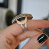 Size 6.5 - Skyscape ring, Star Rutile Lodolite, Sterling and Fine Silver