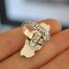 Size 9, Stardust, Topaz, Sterling and Fine Silver and Brass