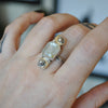 Size 9, Stardust, Topaz, Sterling and Fine Silver and Brass