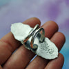 SIZE 9, Dreamscape, Stardust ring, Star rutile/Tanzanite/Morganite