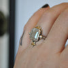 Size 6, Stardust, Topaz, Sterling and Fine Silver and Brass