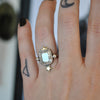 Size 6, Stardust, Topaz, Sterling and Fine Silver and Brass
