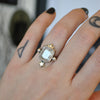Size 6, Stardust, Topaz, Sterling and Fine Silver and Brass