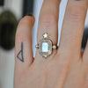 Size 6, Stardust, Topaz, Sterling and Fine Silver and Brass