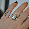 Size 6, Stardust, Topaz, Sterling and Fine Silver and Brass
