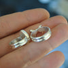 Size 3.75/4, Love set, Bow and Rose Quartz, Sterling and Fine Silver