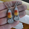 Candy Corn Lanterns, Earring Pair