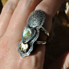 Size 9.5 Ocean Heart, Sterling and Fine Silver