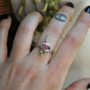 Size 9, Moon Empress, Natural Imperial Topaz, Sterling and Fine Silver and Brass