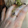 Size 9, Moon Empress, Natural Imperial Topaz, Sterling and Fine Silver and Brass