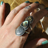 Size 9.5 Ocean Heart, Sterling and Fine Silver