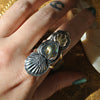 Size 9.5 Ocean Heart, Sterling and Fine Silver