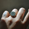 Size 6.25, Authentic Anicent Roman Coin Ring, Sterling, Fine Silver, Brass