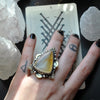 Custom Order!! MOONSTONE, Divination Ring, Sterling and Fine Silver and Brass