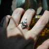 Size 9, Moon Empress, Natural Imperial Topaz, Sterling and Fine Silver and Brass
