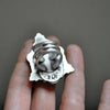 Custom Order!! MOONSTONE, Divination Ring, Sterling and Fine Silver and Brass